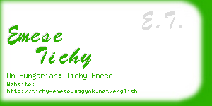 emese tichy business card